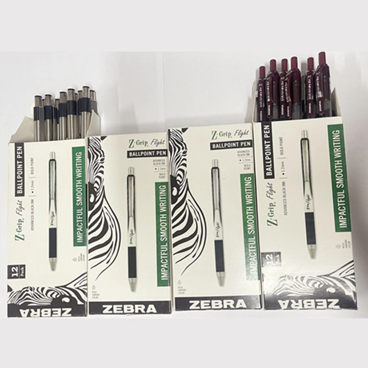 Firma produkująca pióra ZEBRA --- Wiele różnych rodzajów piór do pakowania w pudełka zgodnie z wymaganiami.